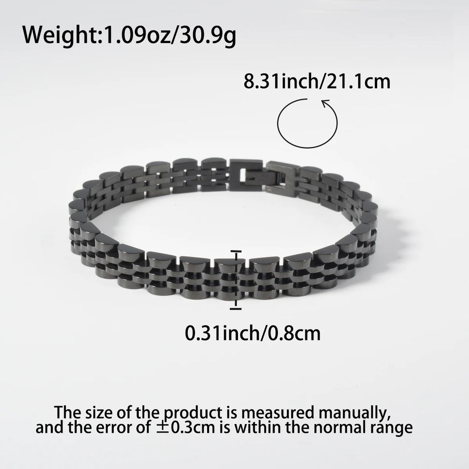 Stainless Steel Couple Bracelet - Vintage Design in Multiple Sizes & Colors