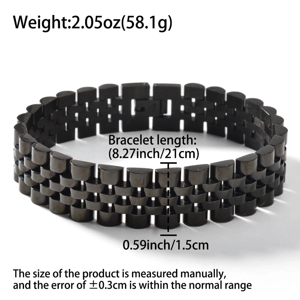 Stainless Steel Couple Bracelet - Vintage Design in Multiple Sizes & Colors