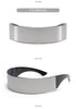 Cyber Punk Rimless Sunglasses - Y2K Futuristic Wrap-Around for Women