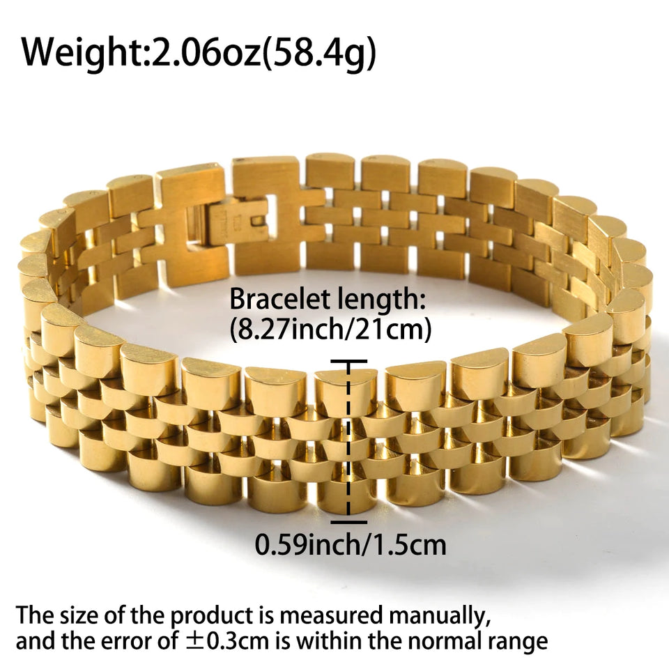 Stainless Steel Couple Bracelet - Vintage Design in Multiple Sizes & Colors