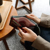 Genuine Leather Womens Short Wallet Card Holder With Multiple Card Slots