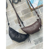 Genuine leather sheepskin croissant, moon bag, shoulder crossbody bag, dumpling bag, soft leather women's leisure bag,