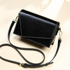 Genuine leather women's messenger bags geometric shape small square bag shoulder purse crossbody
