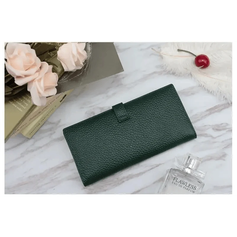 Women's Genuine Leather Vintage Long Wallet