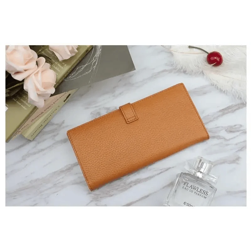 Women's Genuine Leather Vintage Long Wallet