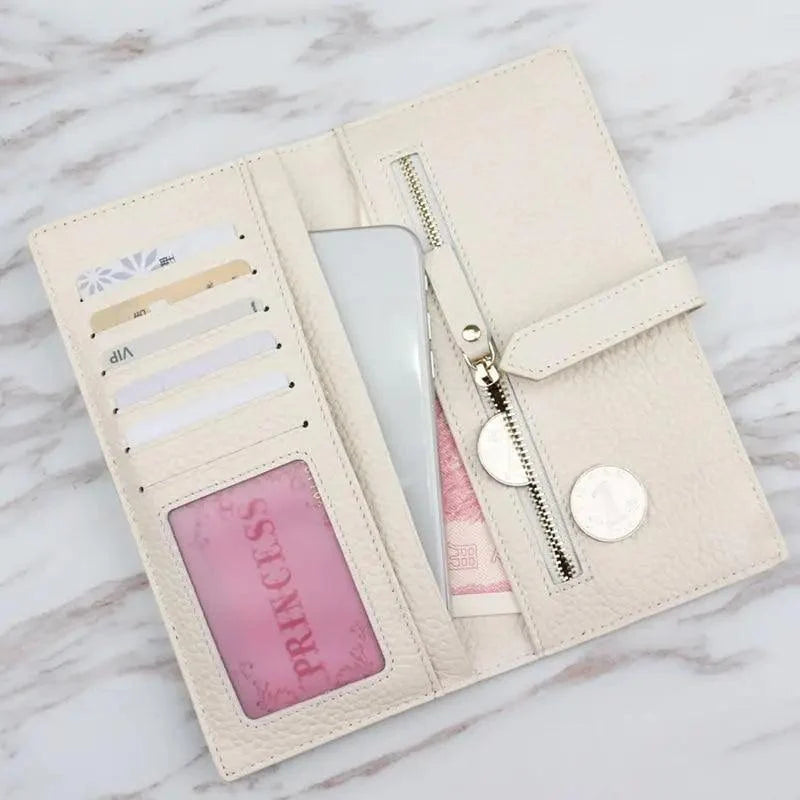 Women's Genuine Leather Vintage Long Wallet