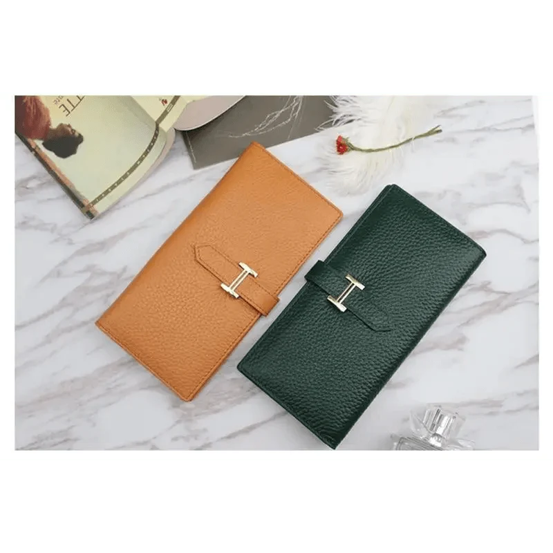 Women's Genuine Leather Vintage Long Wallet