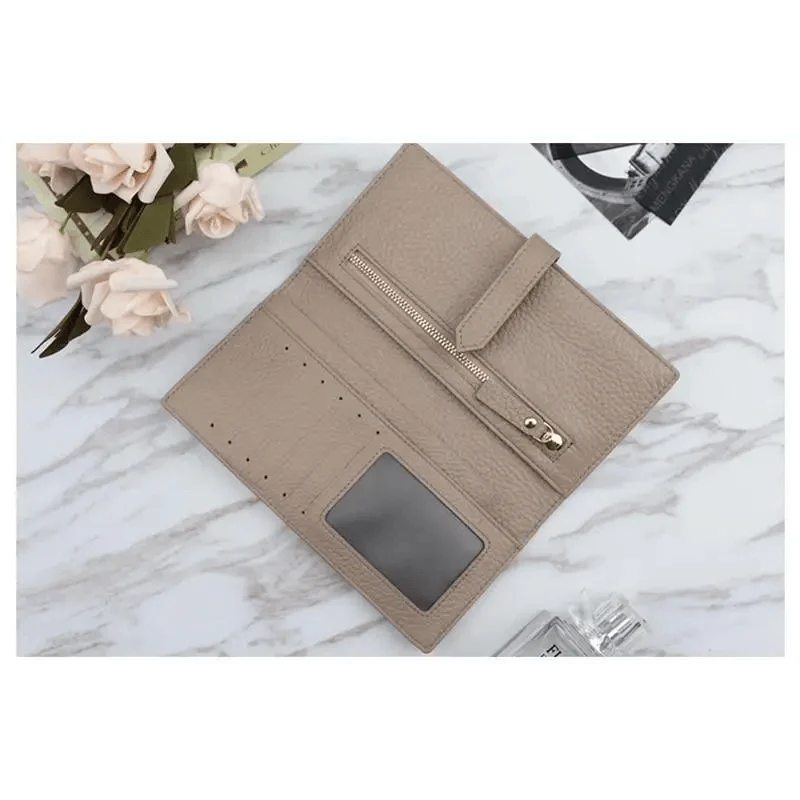 Women's Genuine Leather Vintage Long Wallet