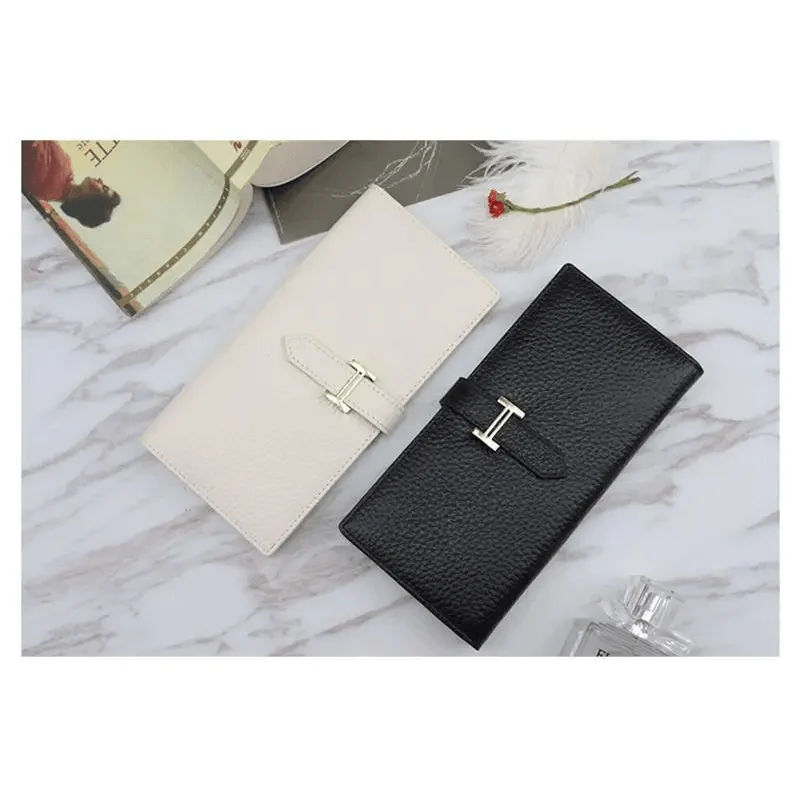 Women's Genuine Leather Vintage Long Wallet