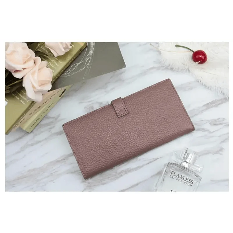 Women's Genuine Leather Vintage Long Wallet