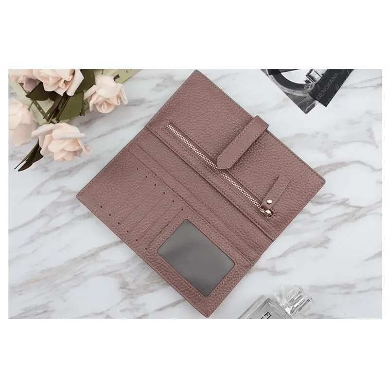 Women's Genuine Leather Vintage Long Wallet