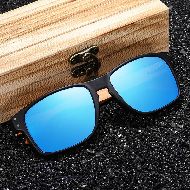 EZREAL Men's Polarized Beech Wood Handmade Sunglasses
