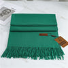 Women's Warm Pashmina Shawls with Tassels