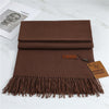 Women's Warm Pashmina Shawls with Tassels