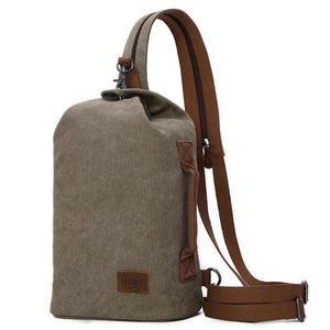 Unisex Canvas Backpacks with Shoulder Sling Straps and Zippers