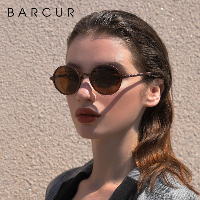 BARCUR Unisex Retro Style UV400 Protection Round Sunglasses