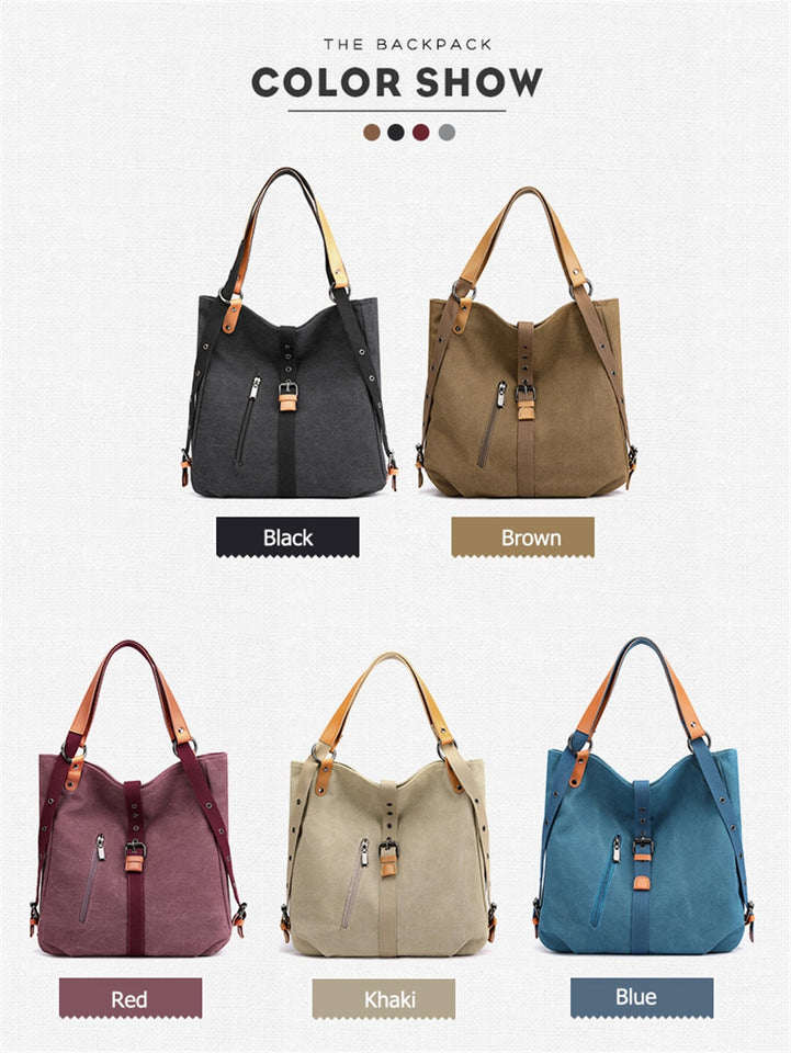 Women's Casual Canvas Backpacks/Shoulder Bags