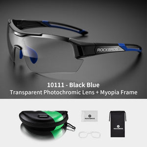 Lunettes de soleil unisexe UV400 photochromiques légères pour vélo de montagne