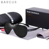 BARBUR Lunettes de soleil de style pilote polarisées UV400 antireflet pour hommes