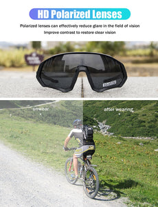 Unisex MTB Polarized Photochromic Cycling UV400 Sunglasses, for Outdoor, Driving With Lightweight Designed Framed