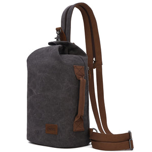 Unisex Canvas Backpacks with Shoulder Sling Straps and Zippers