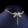 Femmes Strass Noeud Papillon Collier Papillon Ras Du Cou Charme Cristal Gland Collier Bijoux