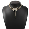 Femmes Strass Noeud Papillon Collier Papillon Ras Du Cou Charme Cristal Gland Collier Bijoux