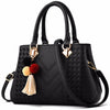 Lady Embroidery Leather Tote Bags