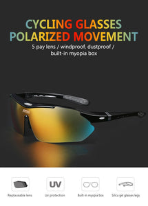 Unisex Polarized Cycling Sport Sunglasses + 5 Different Type Lenses