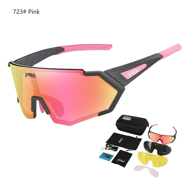 Unisexe 5 lentilles cyclisme lunettes de soleil polarisées vélo de route de montagne lunettes de Sport équipement de cyclisme