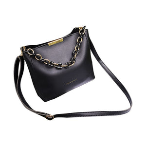 Women Messenger Crossbody PU Leather Simple Casual Letter Print Shoulder Bags