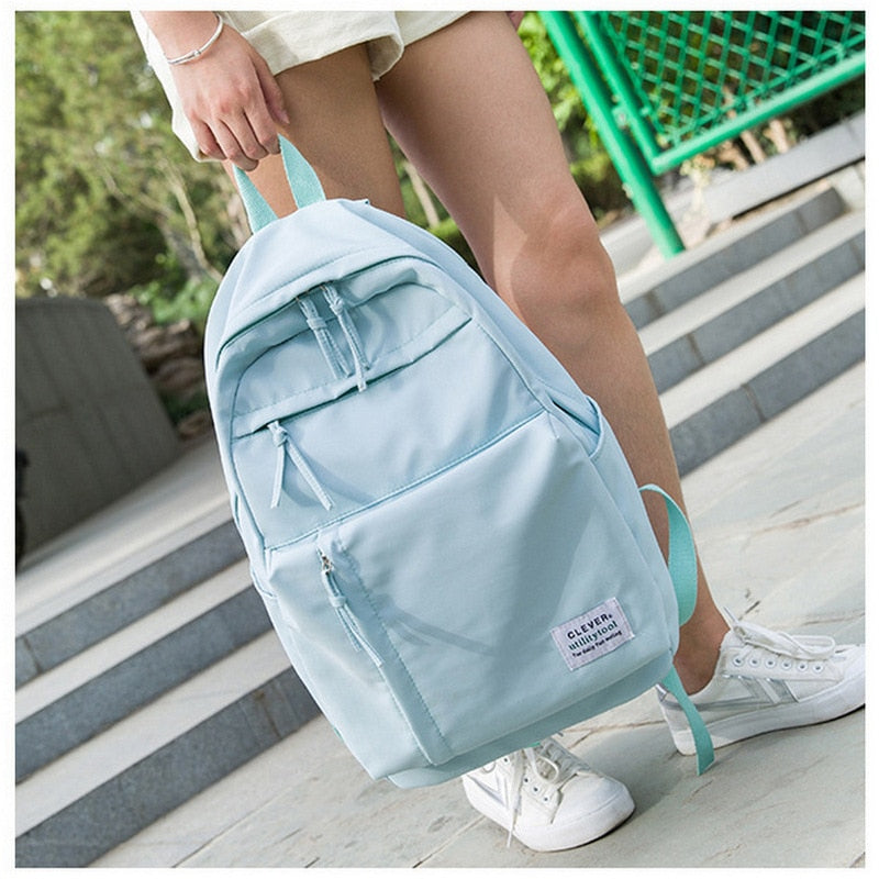 Grand sac à dos étanche pour femme, sac d'école pour adolescents, sac de loisirs pour collège