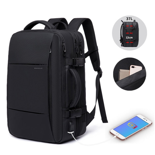 37L Expandable Travel Backpacks for Men