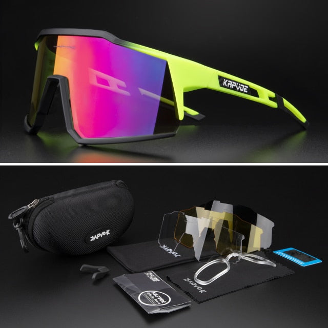 Unisex Windproof Cycling Polarized UV400 Sports Sunglasses, Outdoor Photochromic Eyewear