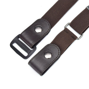 Unisex Buckle-Free Woven Fabric Stretch Belts