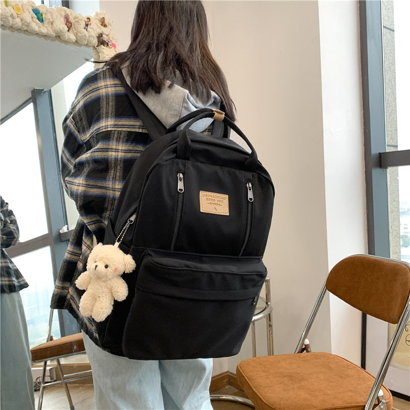 Women's Multi-Functional Double Zipper Backpacks