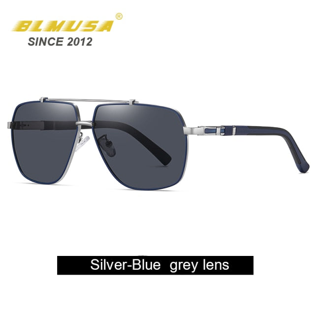 Hommes luxe UV400 polarisé carré marque Designer affaires surdimensionné printemps pilote lunettes de soleil