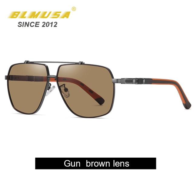 Hommes luxe UV400 polarisé carré marque Designer affaires surdimensionné printemps pilote lunettes de soleil