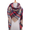 Knitted Plaid Winter Scarfs for Women