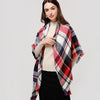 Knitted Plaid Winter Scarfs for Women