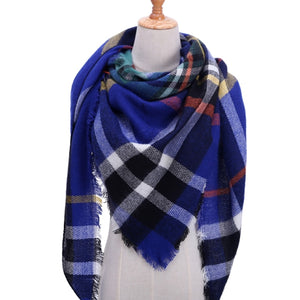 Knitted Plaid Winter Scarfs for Women