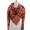 Knitted Plaid Winter Scarfs for Women