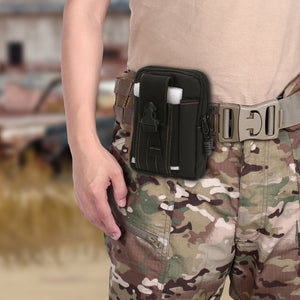 Petit sac à bandoulière multifonctionnel militaire unisexe avec poche pour téléphone et ceinture