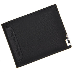 Hommes Solid Iron Edge Horizontal Wallet ID Credit Card Holder Coin Pocket Purse