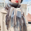 Women's Knitted Plaid Cashmere Shawls