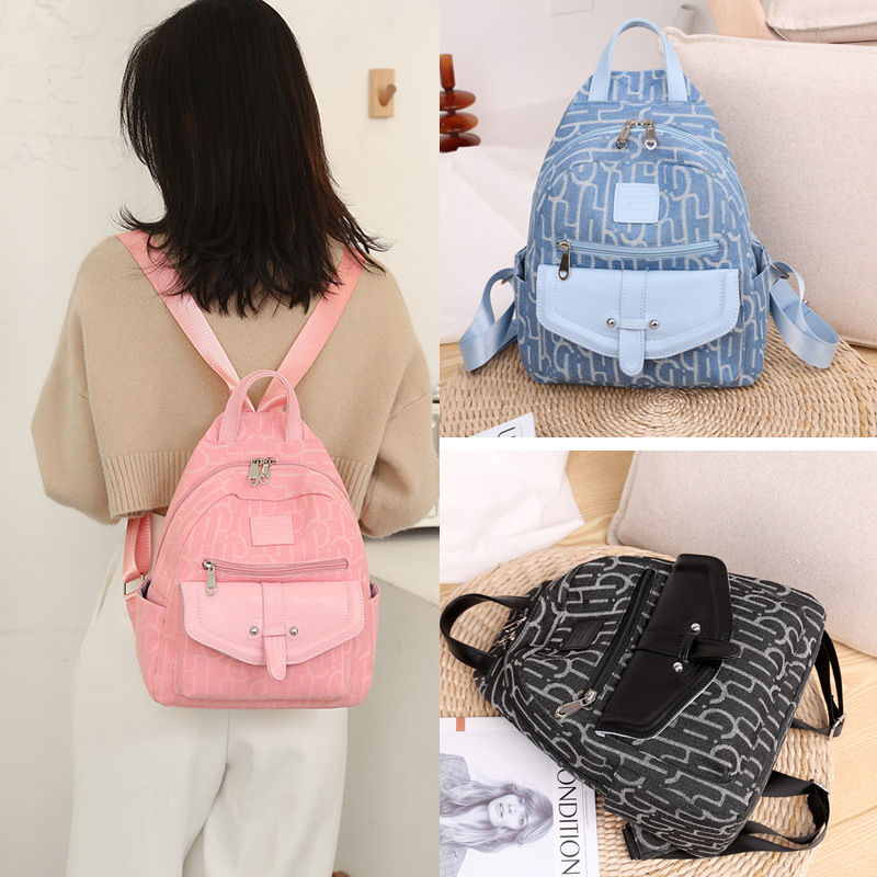 Women Casual Canvas Designer Multi-layered structured Backpack, Book Bag for Teenage Girls