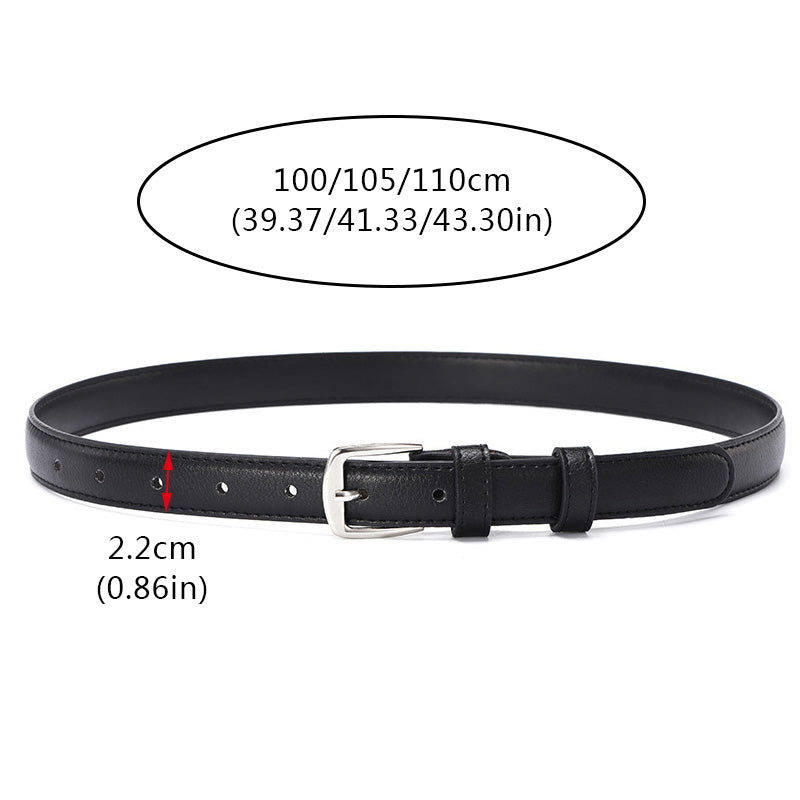 Women's Black Leather Waist Belts