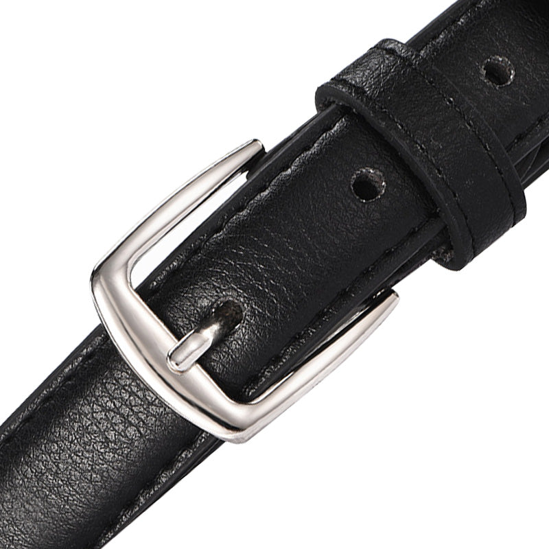 Women's Black Leather Waist Belts