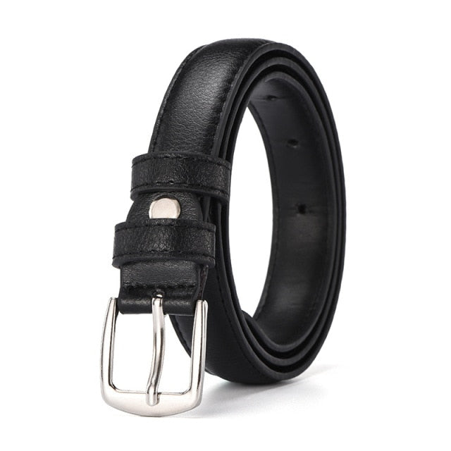 Women's Black Leather Waist Belts