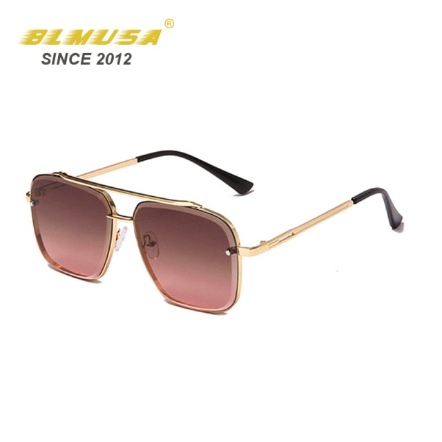 Unisex UV400 Fashion Classic Mach Six Gradient Sunglasses Cool Square Business Shades Vintage Glasses